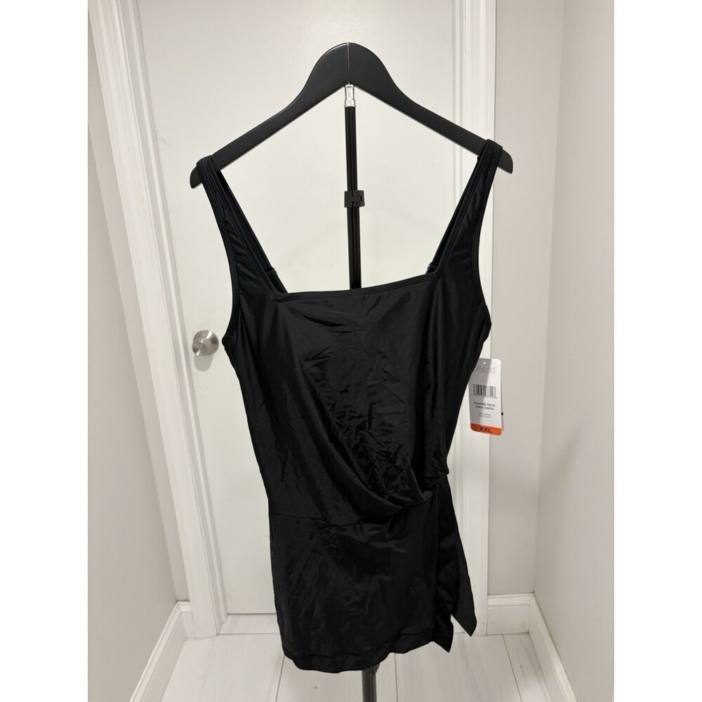 NWT Lands End Swim Dress Size XXL Black